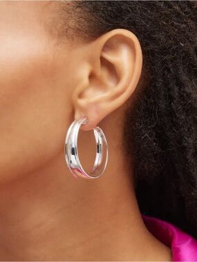 NEW ✨ Ippolita Classic Sterling Silver Hoop Earrings - Hammered silver